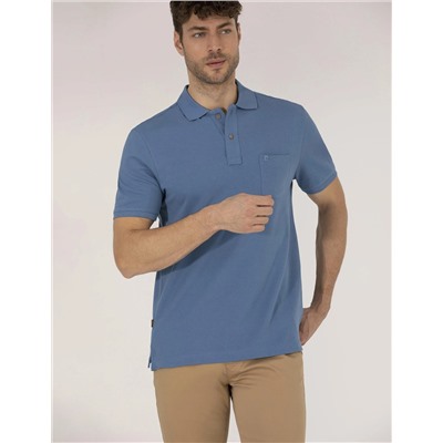Koyu Mavi Regular Fit Polo Yaka Basic Tişört