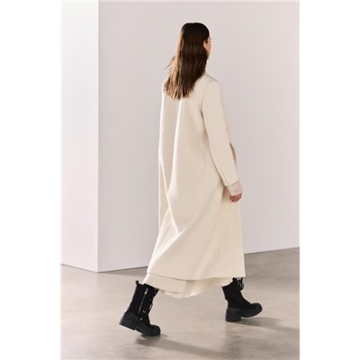 ZW COLLECTION MINIMALIST WOOL BLEND COAT