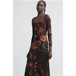 Vestido largo paisley