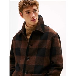 Wool Blend Check Chore Jacket