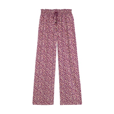 Pantalón largo estampado morado