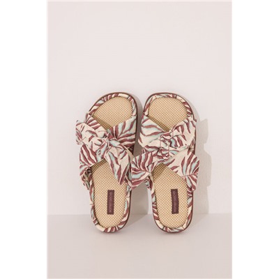 Zapatillas casa rafia print tropical