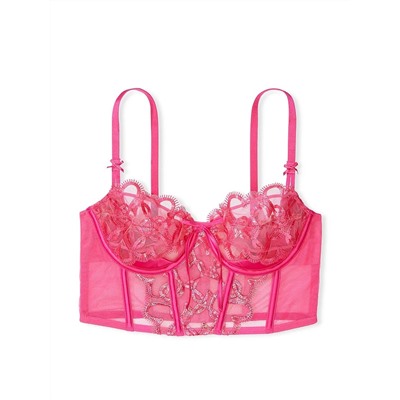DREAM ANGELS Wicked Shimmer Heart Embroidery Open-Cup Corset Top