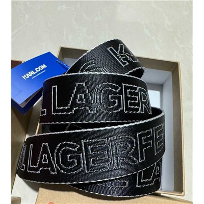 Холщовый ремень с рельефными буквами Karl Lagerfel*d  ОРИГИНАЛ!