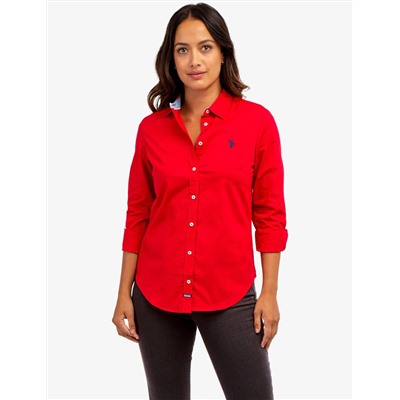 SOLID STRETCH POPLIN SHIRT