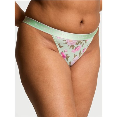Logo Cotton Tanga Panty