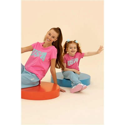 Kız Çocuk Pembe Basic Tişört