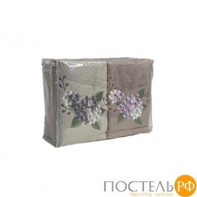 Полотенеце Карвен Elit 50*90 6шт.махра с вышивкой H 7000 CICEK SEPETI