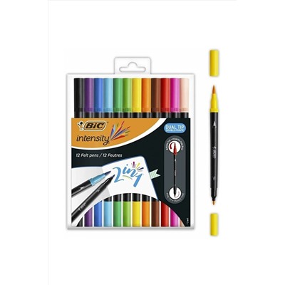 Bic Dual Tıp Çift Taraflı Keçeli Boya Kalemi 12 Li 60536