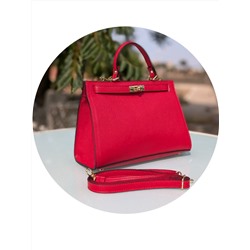 Итальянская сумка из натуральной кожи Ab.Zapatos PELLE Birkin/2 (720) rojo