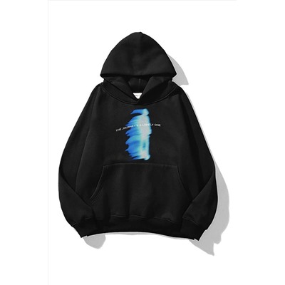 TrendizUnisex Journey Sweatshirt Hoodie Siyah