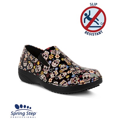 Spring Step Women's Professional Small Skulls Black Ferrara Shoe