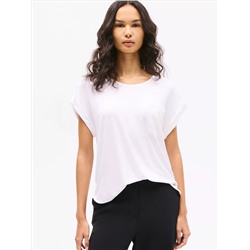 Dolman-Sleeve Crewneck Pocket T-Shirt