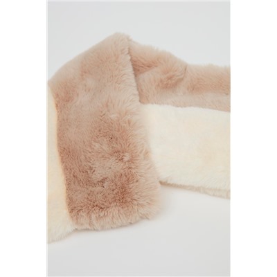 Bufanda Beige y blanco