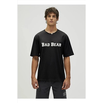 Bad Bear, 22.01.07.053 Yazılı 0 Yaka Kısa Kol Tshırt
