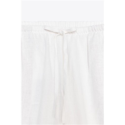ZW COLLECTION 100% LINEN PALAZZO TROUSERS