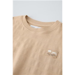 EMBROIDERED STRIPE T-SHIRT