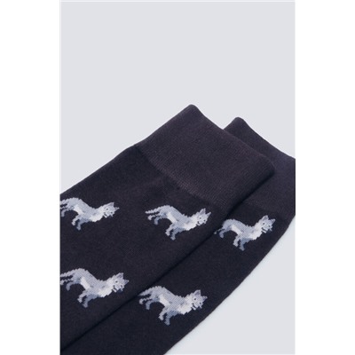 Calcetín algodón lobos