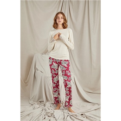 Sevim 11394 Kadın Dantelli Pijama Takım
