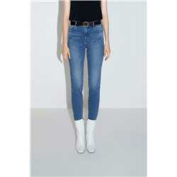 Vaquero skinny fit de tiro alto Azul