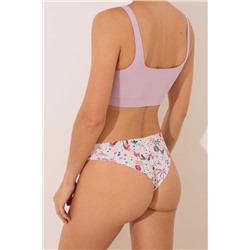Tanga clean cut print blanco