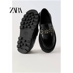 ZARA  😍 официальный сайт⚡️ лакированные лоферы    для маленьких модниц со  скидкой  44🛍    ✅Цвет: на фото     ✅Материал: pu