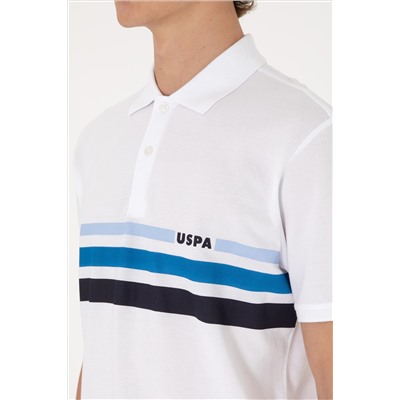 Erkek Regular Fit Polo Yaka Beyaz Tişört