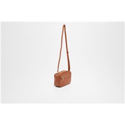 Bandolera de piel Gaby Camel