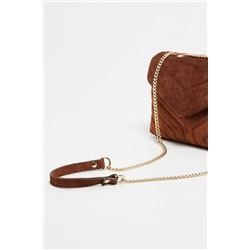 Bandolera de nobuk Mini Vivi Camel