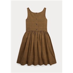 Girls 7-16 Plaid Cotton Twill Dress