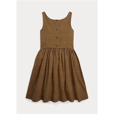 Girls 7-16 Plaid Cotton Twill Dress