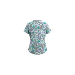 UA Perfect Paisley Pepperminty Print Scrub Top