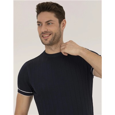 Koyu Lacivert Slim Fit Kazak