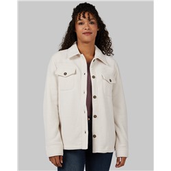 Clearance 80 WOMEN'S VELVET SHERPA-LINED SHIRT JACKET