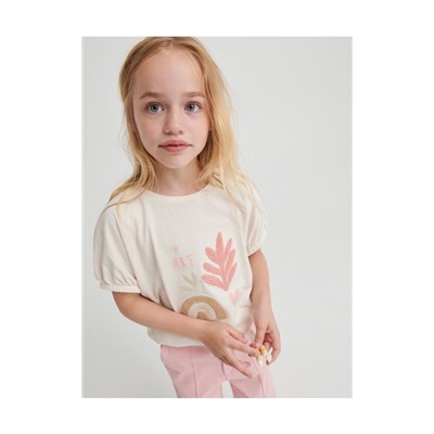 T-Shirt aus Baumwolle mit Applikation