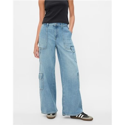 Mid Rise SuperSoft Baggy Cargo Jeans