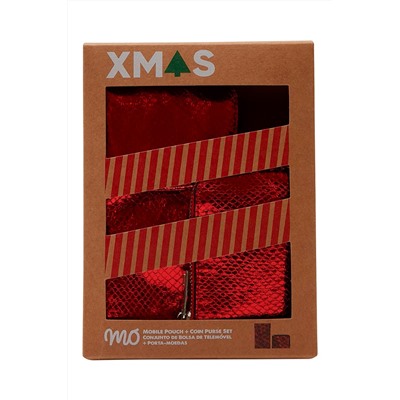 Monedero y bandolera Rojo