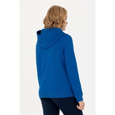 Kadın Saks Kapüşonlu Sweatshirt