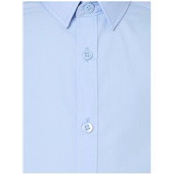 Light Blue Boys Slim Fit Long Sleeve School Shirt 2 Pack