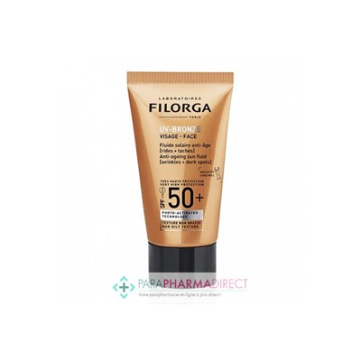 Filorga UV-Bronze Fluide Solaire Anti-Age SPF50 Très Haute Protection Visage 40ml