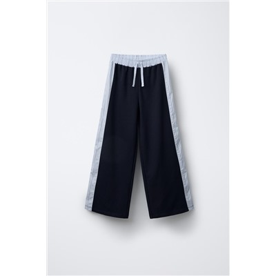 WIDE-LEG TROUSERS WITH STRIPED TAPING