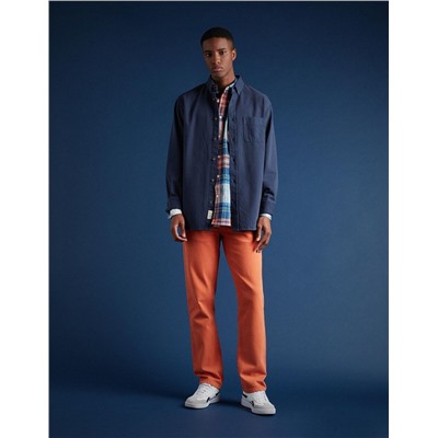 Denim Trousers, Men, Orange