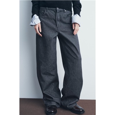 ZW COLLECTION BAGGY MID-WAIST JEANS