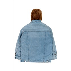 Chaqueta oversize vaquera Celeste