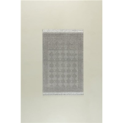 Laura Saçaklı Halı - Gri - 120x170 cm