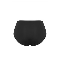 Siyah Düz Pareolu 2'li Set Büyük Beden Bikini Altı TBBSS25CR00003