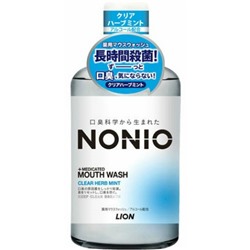 LION Ополаскиватель для полости рта  антибактериальный NONIO Mouth Wash cо вкусом мяты и трав спиртовой 600 мл