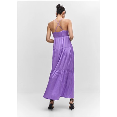 Vestido satinado fruncido