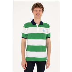 Erkek Regular Fit Polo Yaka Yeşil Tişört