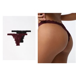 PACK OF 2 LACE THONGS